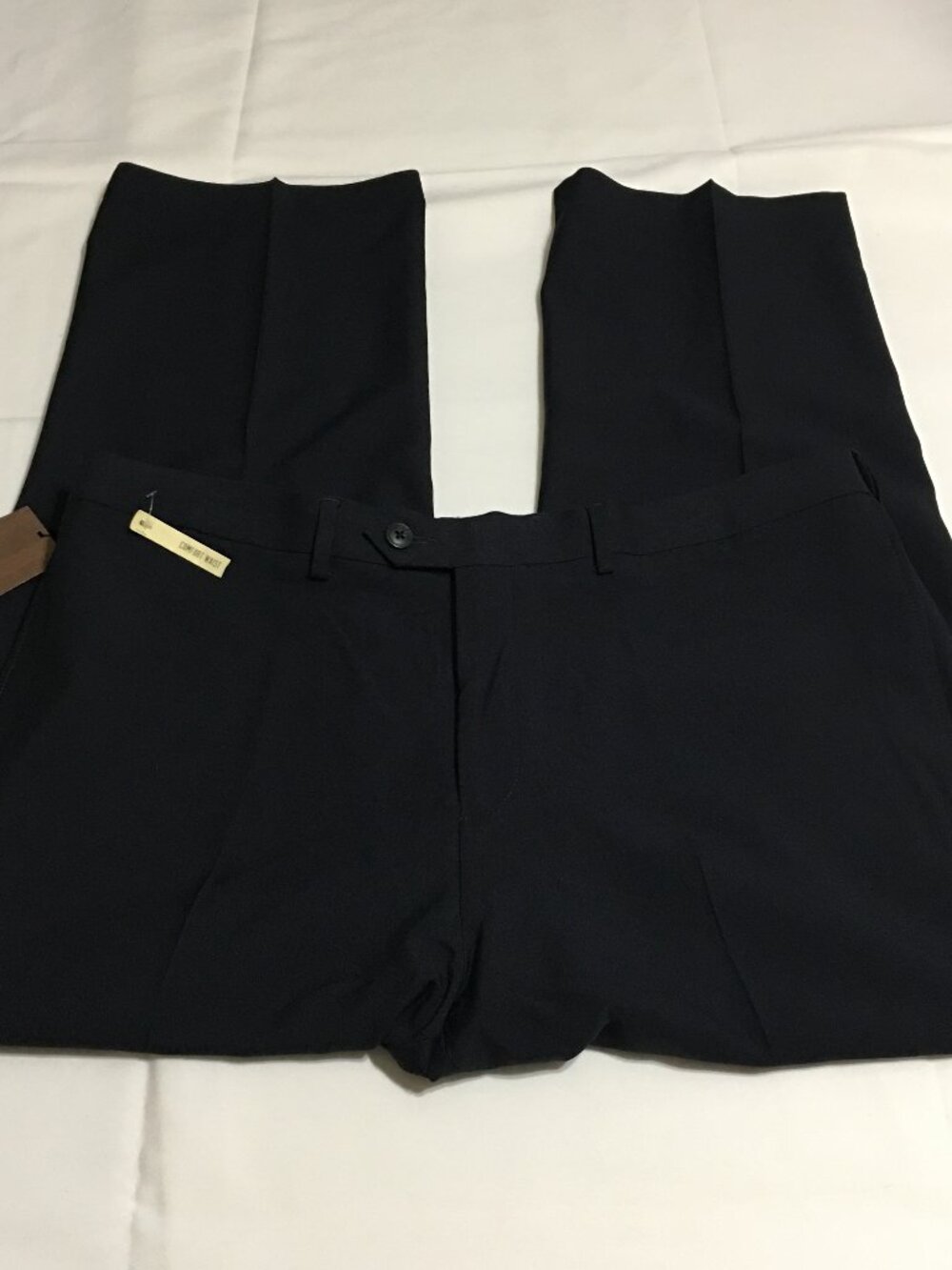 Haggar Classic Fit Mens Dress Pants Size 40x29 Navy Blue Plain Front NWT $70